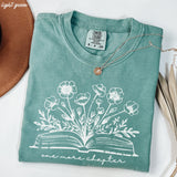 One More Chapter Floral Book Graphic Tee – Comfort Colors T-Shirt