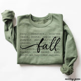 Fall Words Sweatshirt *5 Colors (S-3X)