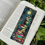 Book Stacked Hedgehog Bookmark - Adorable Reading Hedgehog, Cozy Book Lover Gift, Whimsical Woodland Animal, Cute Literary Accessory