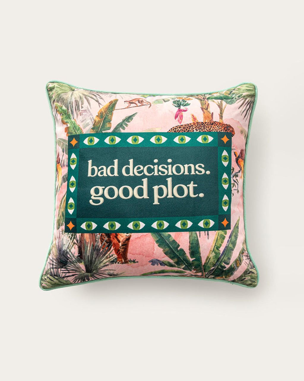 bad decisions good plot pillow