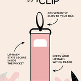 Ivory Floral LippyClip® Lip Balm Holder