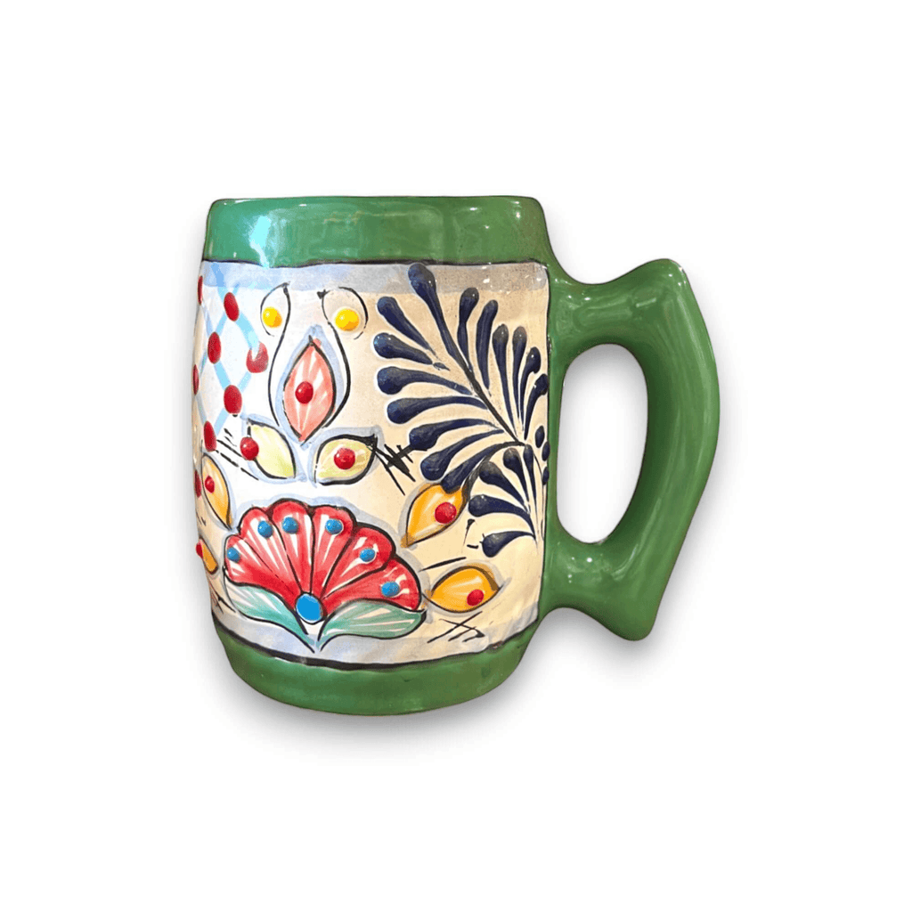 Colorful Handmade Mexican Coffee Mug | Talavera Ceramic Art