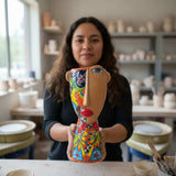 Talavera Lady Planter | Handmade Mexican Folk Art