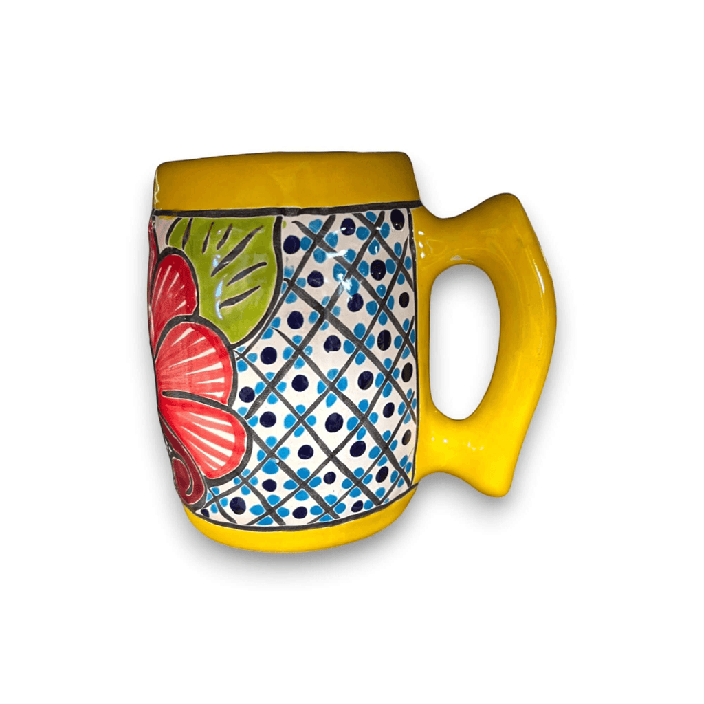 Colorful Handmade Mexican Coffee Mug | Talavera Ceramic Art
