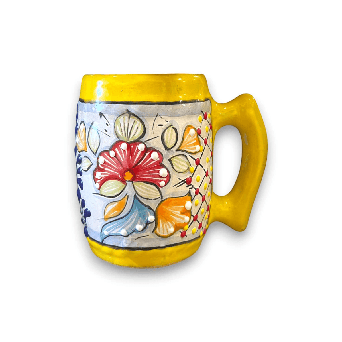 Colorful Handmade Mexican Coffee Mug | Talavera Ceramic Art