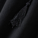Midnight Wanderer Hooded Cape Coat – Oversized Black Poncho