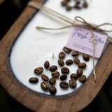 Coffee Lover Gift - Handcrafted Coffee Scented Candle with Real Beans - Farmhouse Decor