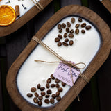 Coffee Lover Gift - Handcrafted Coffee Scented Candle with Real Beans - Farmhouse Decor