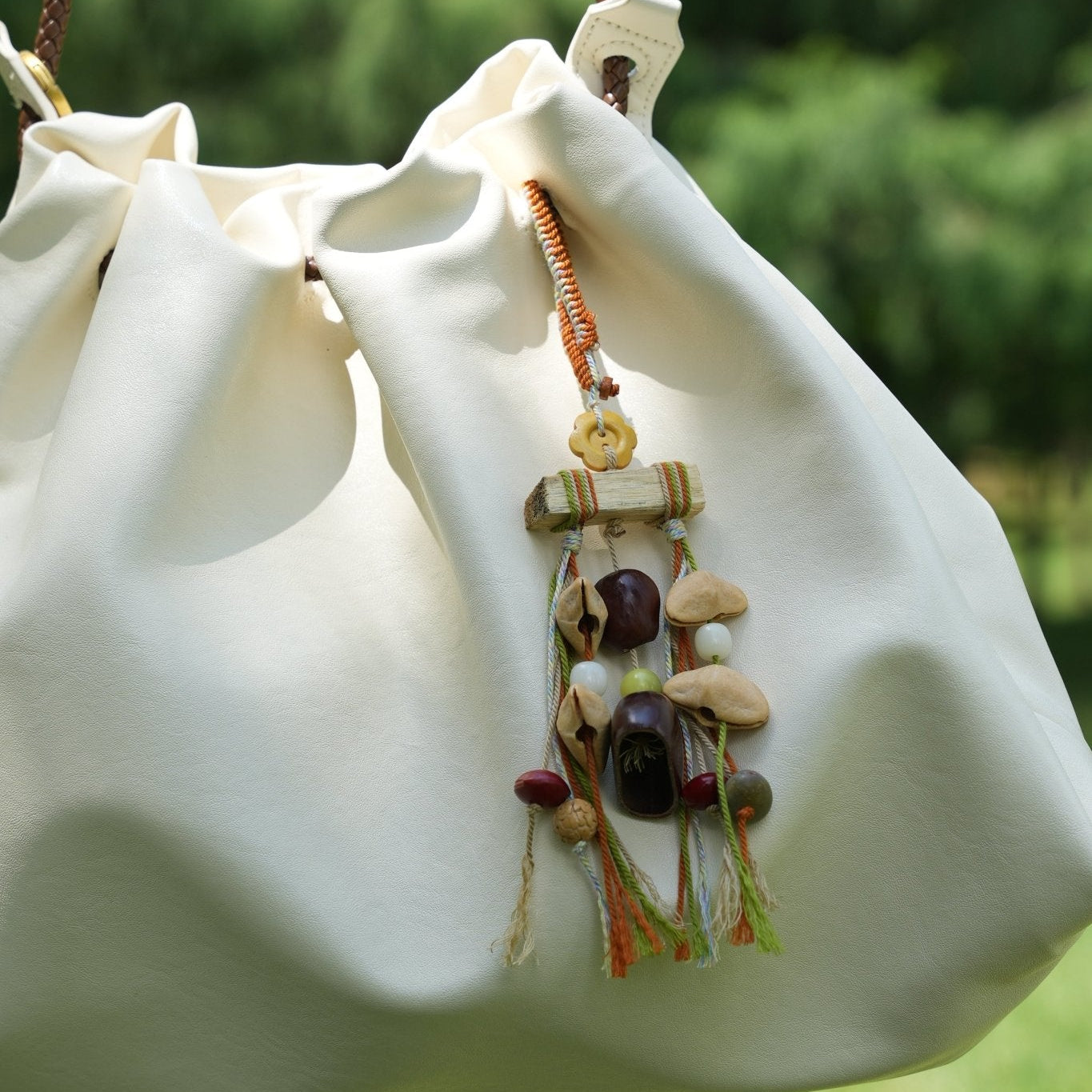 Autumn Whimsy Wood & Seed Charm