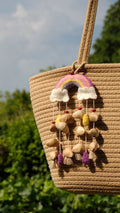 "The Rainbow Dream" - Handcrafted Felt Rainbow & Nut Shell Mobile Charm
